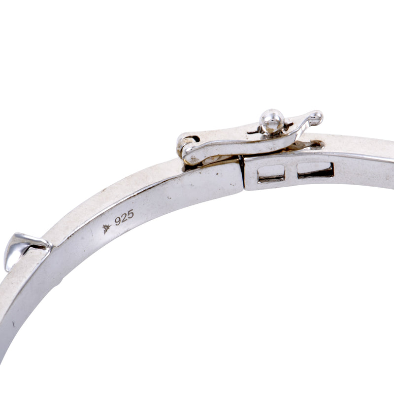 Stephen Webster Superstud Silver Black Sapphire Chrysoprase and Quartz Bangle 3015682