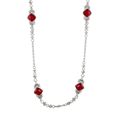 Stephen Webster Superstud Womens Silver Coral and Quartz Necklace 3014572