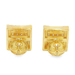 Luxe Square Halo Stud Earrings 16795
