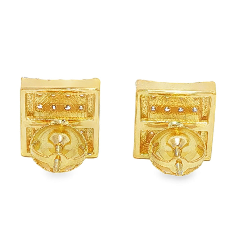 Luxe Square Halo Stud Earrings 16795