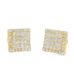 Luxe Square Halo Stud Earrings 16795