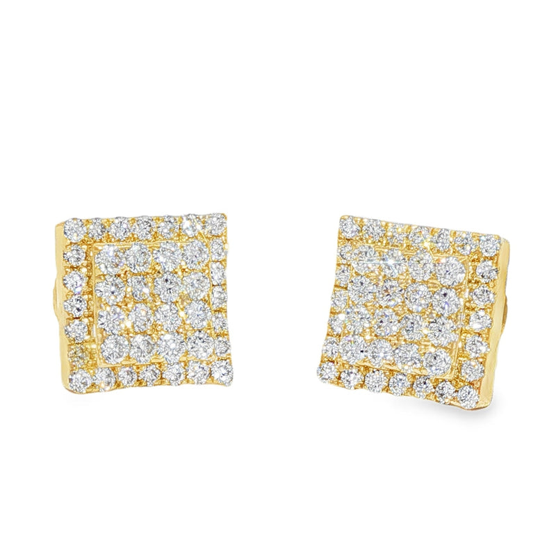 Luxe Square Halo Stud Earrings 16795