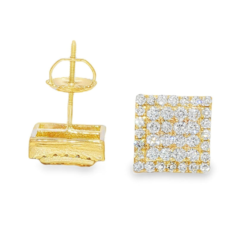 Luxe Square Halo Stud Earrings 16795