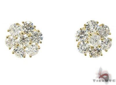 Diamond Flower Earrings 16802 - Image 1