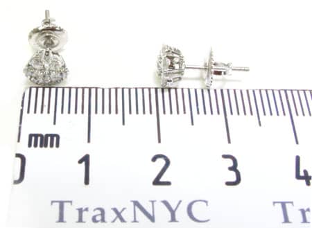 White Gold Cluster Diamond Earrings 2 16804 - Image 6