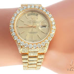 36mm Fully Iced Out 18K Yellow Gold Rolex Presidential Watch 65021 - Image 12