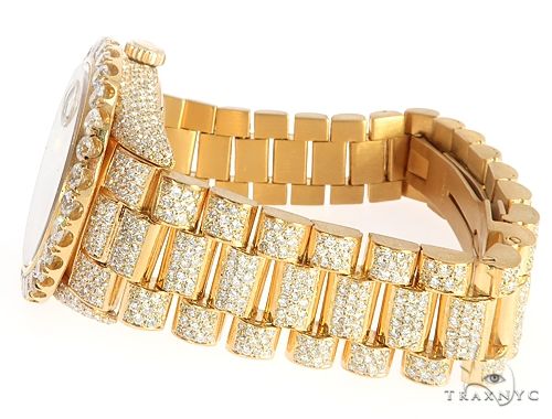 36mm Fully Iced Out 18K Yellow Gold Rolex Presidential Watch 65021 - Image 6