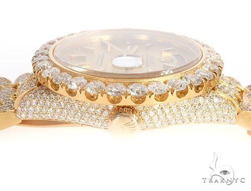 36mm Fully Iced Out 18K Yellow Gold Rolex Presidential Watch 65021 - Image 7