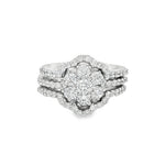 Flower Diamond Ring Set 17033