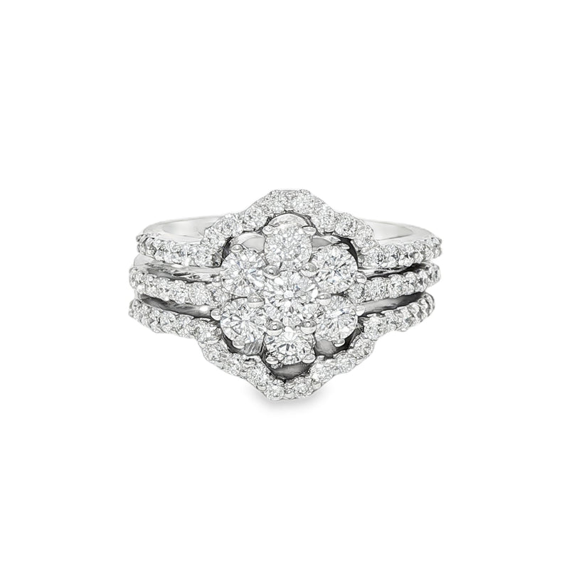 Flower Diamond Ring Set 17033