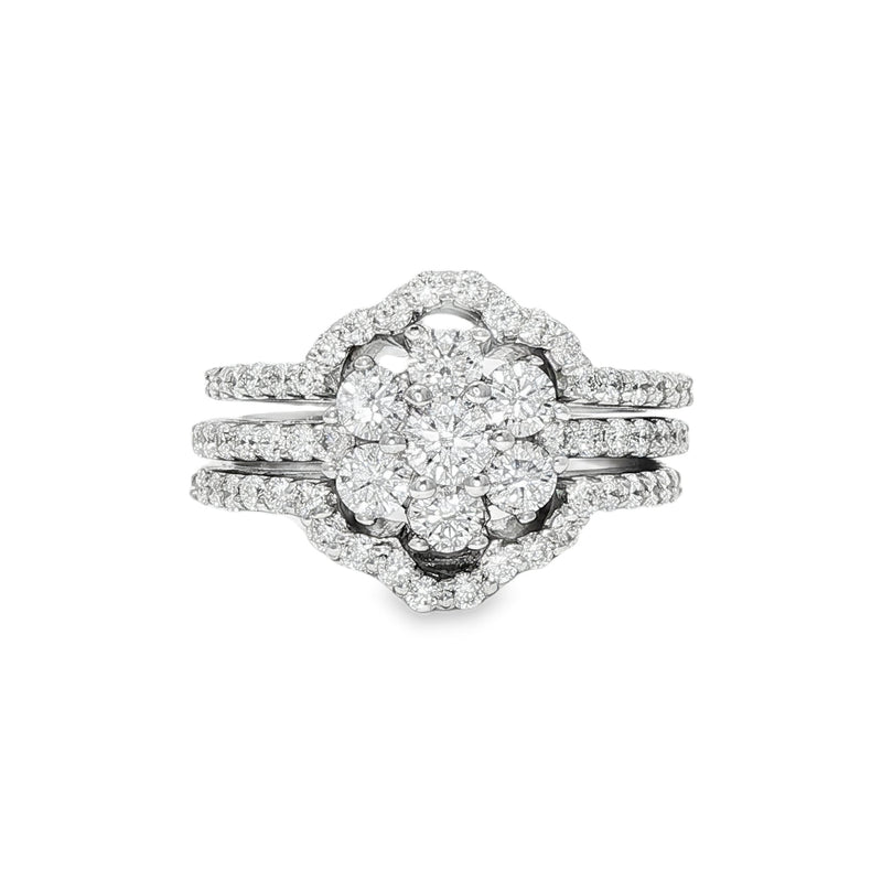 Flower Diamond Ring Set 17033