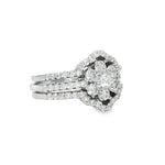 Flower Diamond Ring Set 17033