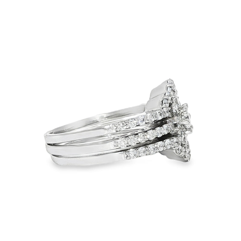 Flower Diamond Ring Set 17033