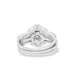Flower Diamond Ring Set 17033