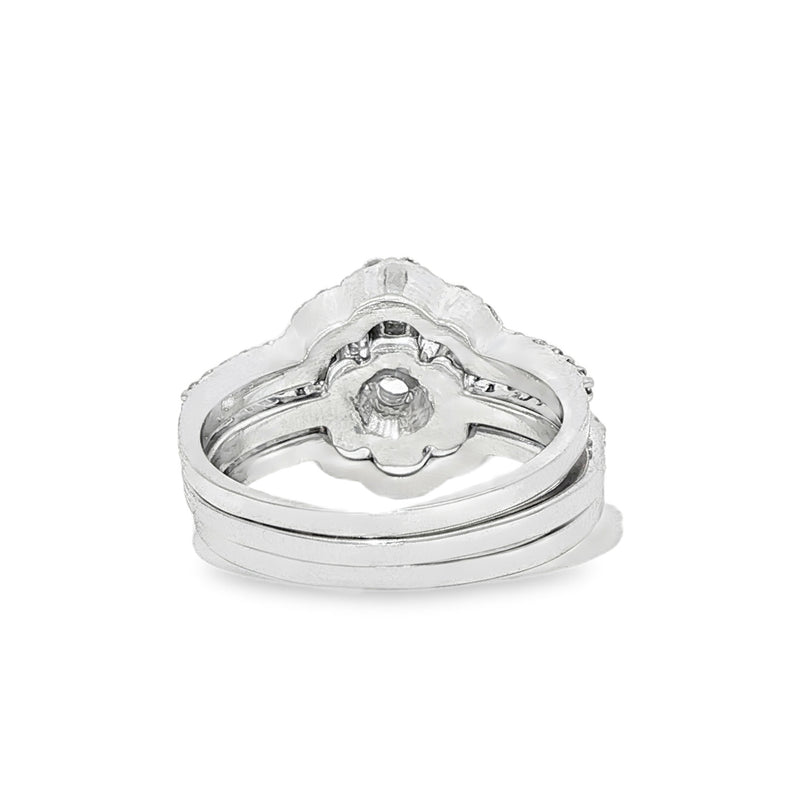 Flower Diamond Ring Set 17033