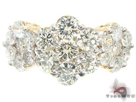 Large 3 Row Flower Ring 17145 - Image 2