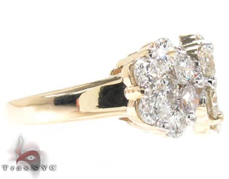 Large 3 Row Flower Ring 17145 - Image 5