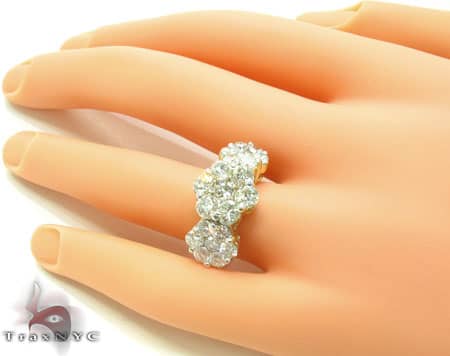 Large 3 Row Flower Ring 17145 - Image 9