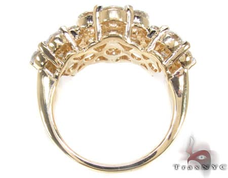 Large 3 Row Flower Ring 17145 - Image 6