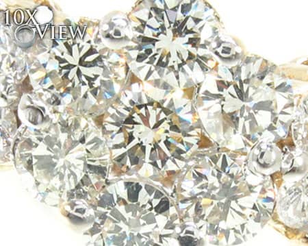 Large 3 Row Flower Ring 17145 - Image 3