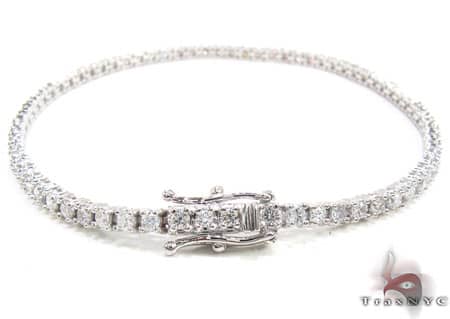 14K Gold Diamond Tennis Bracelet 17389 - Image 4