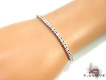 14K Gold Diamond Tennis Bracelet 17389 - Image 7