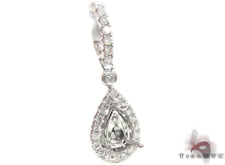 Diamond Teardrop Semi Mount Pendant 2 17858 - Image 2