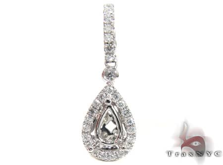 Diamond Teardrop Semi Mount Pendant 2 17858 - Image 1