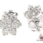 White Gold Medium Flower Cluster Earrings 17925 - Image 4