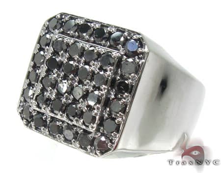 TraxNYC Black Diamond 10k White Gold Ring, photo 3 of 8
