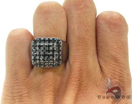 TraxNYC Black Diamond 10k White Gold Ring 17926 - Image 8