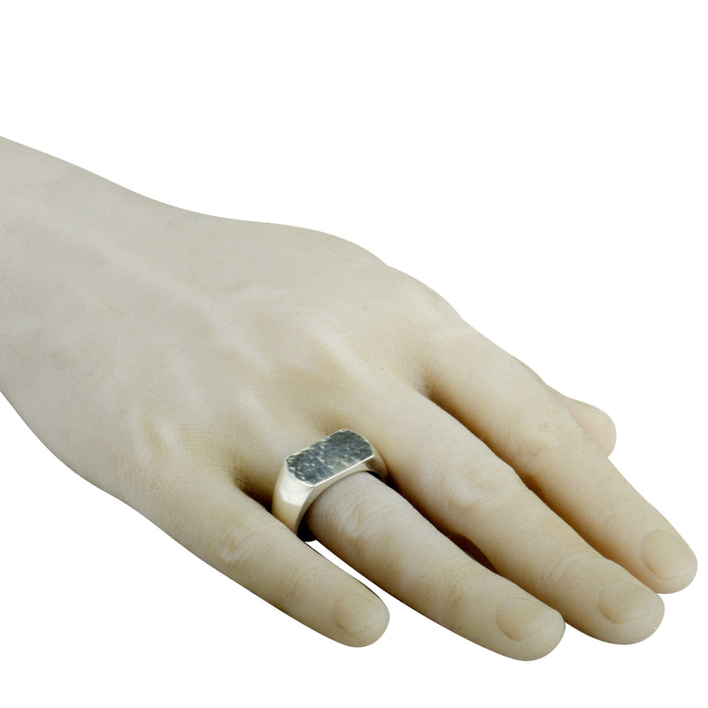 Georg Jensen Smithy Silver Hammered Band Ring 8560080
