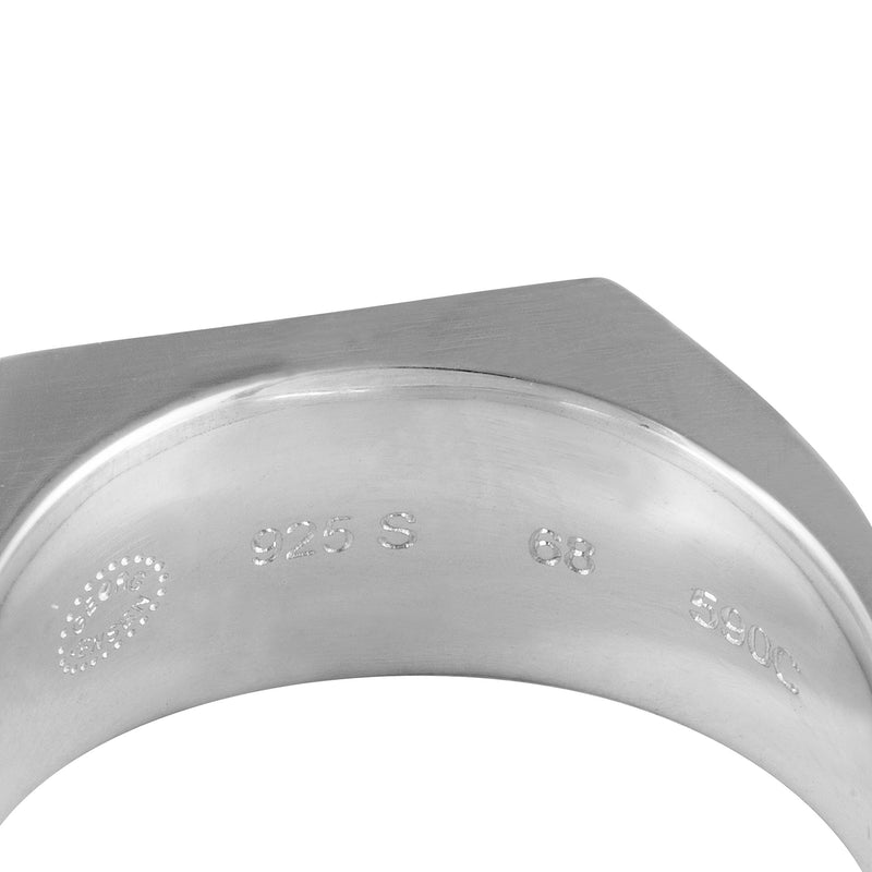 Georg Jensen Smithy Silver Hammered Band Ring 8560080