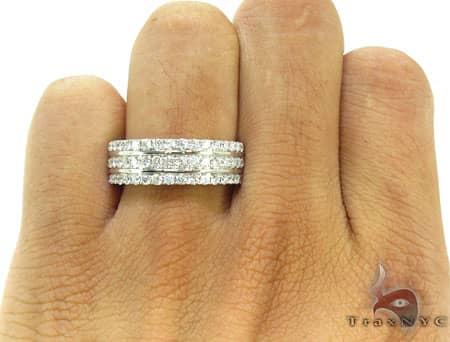 Three Row Wedding Band 18509 - Image 8