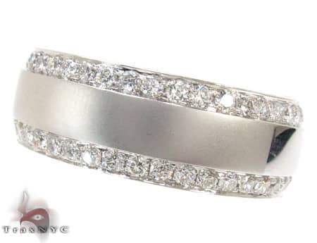 14k White Gold Diamond Ring Wedding Band, photo 3 of 8