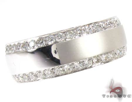 14k White Gold Diamond Ring Wedding Band, photo 4 of 8