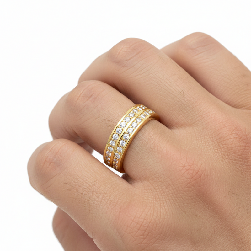 Two Row Wedding Band 18514
