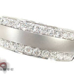 Dual Row Mens White Gold Wedding Ring 18515 - Image 3