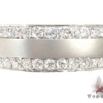 Dual Row Mens White Gold Wedding Ring 18515 - Image 1