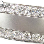 Dual Row Mens White Gold Wedding Ring 18515 - Image 5