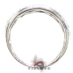 Dual Row Mens White Gold Wedding Ring 18515 - Image 6