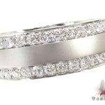 Dual Row Mens White Gold Wedding Ring 18515 - Image 2