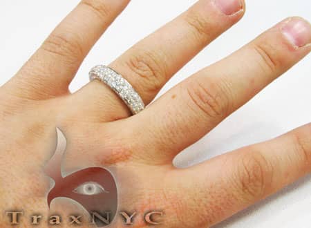 Men's 14K Gold Diamond Wedding Ring, photo 6 of 7