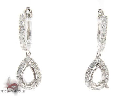 Teardrop Semi Mount Earrings 18530 - Image 1