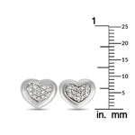 Scott Kay Sterling Silver Diamond Heart Stud Earrings E1058SPADM