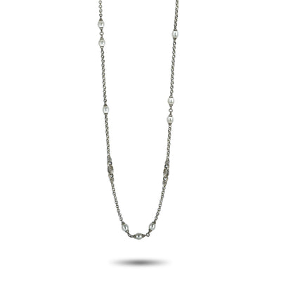 Scott Kay Sterling Silver and Pearl Chain Long Necklace N1717SPBPM54