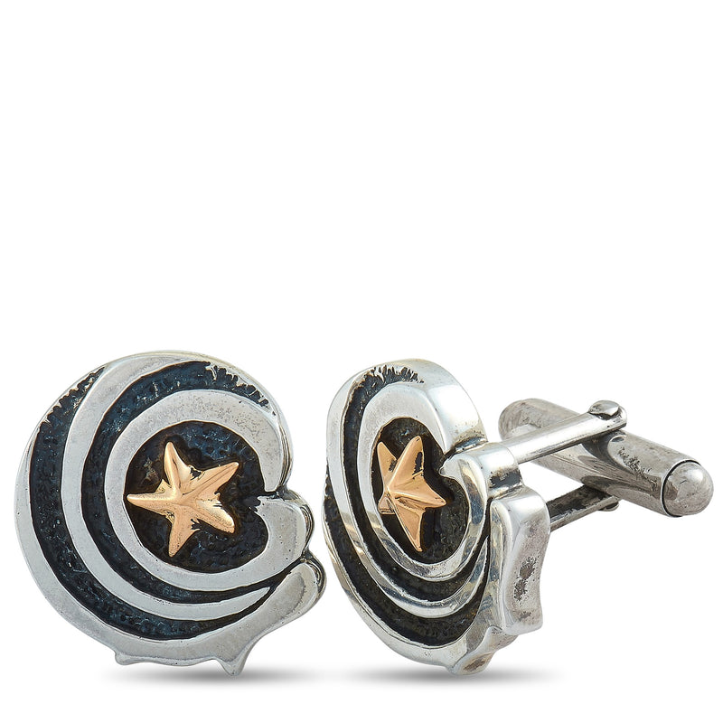 King Baby Silver Eagle Star Cufflinks A10-5011