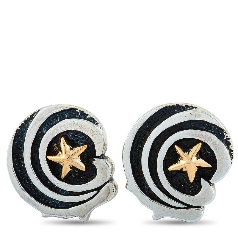 King Baby Silver Eagle Star Cufflinks A10-5011