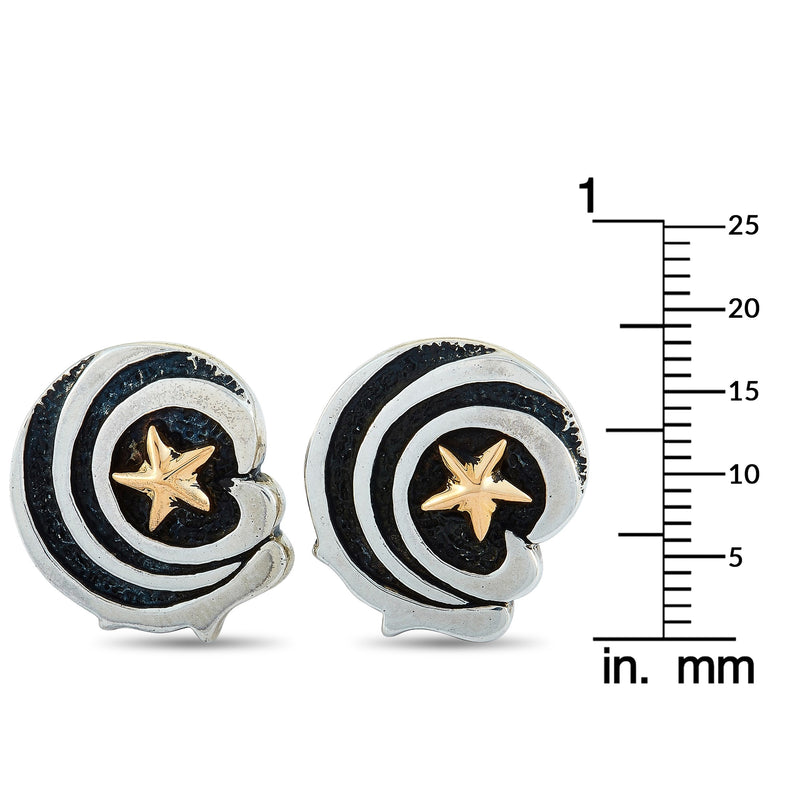 King Baby Silver Eagle Star Cufflinks A10-5011