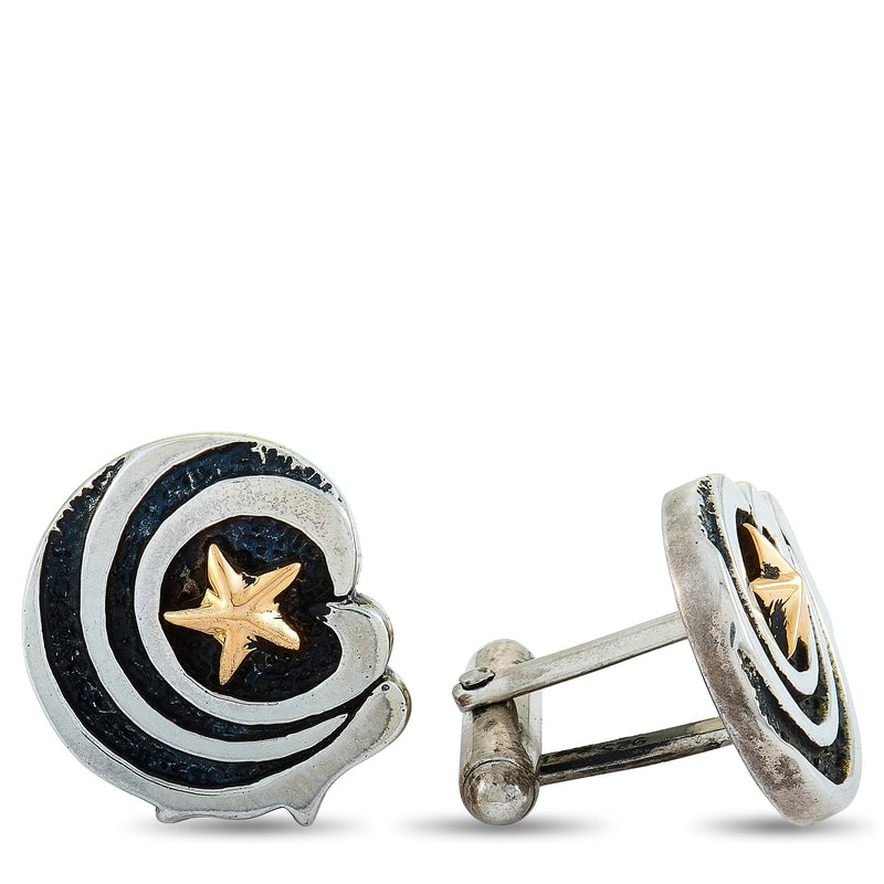 King Baby Silver Eagle Star Cufflinks A10-5011